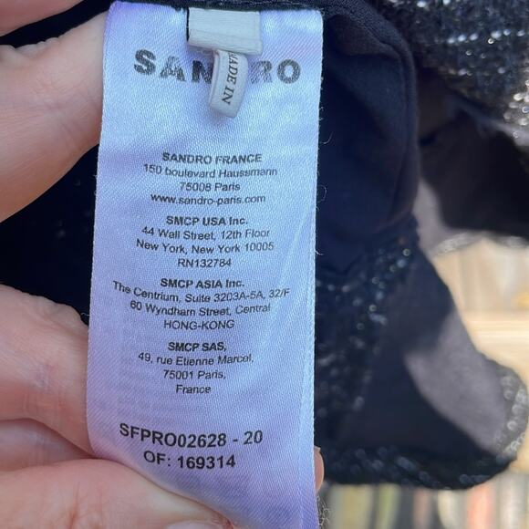 Sandro Gwendoline Tweed Dress Black Size 4 US - Picture 2 of 10